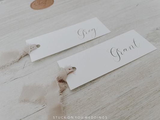 Chiffon Monochrome Place Cards