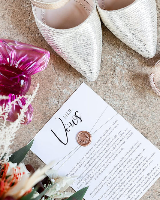 Wax Seal & String Vow Cards