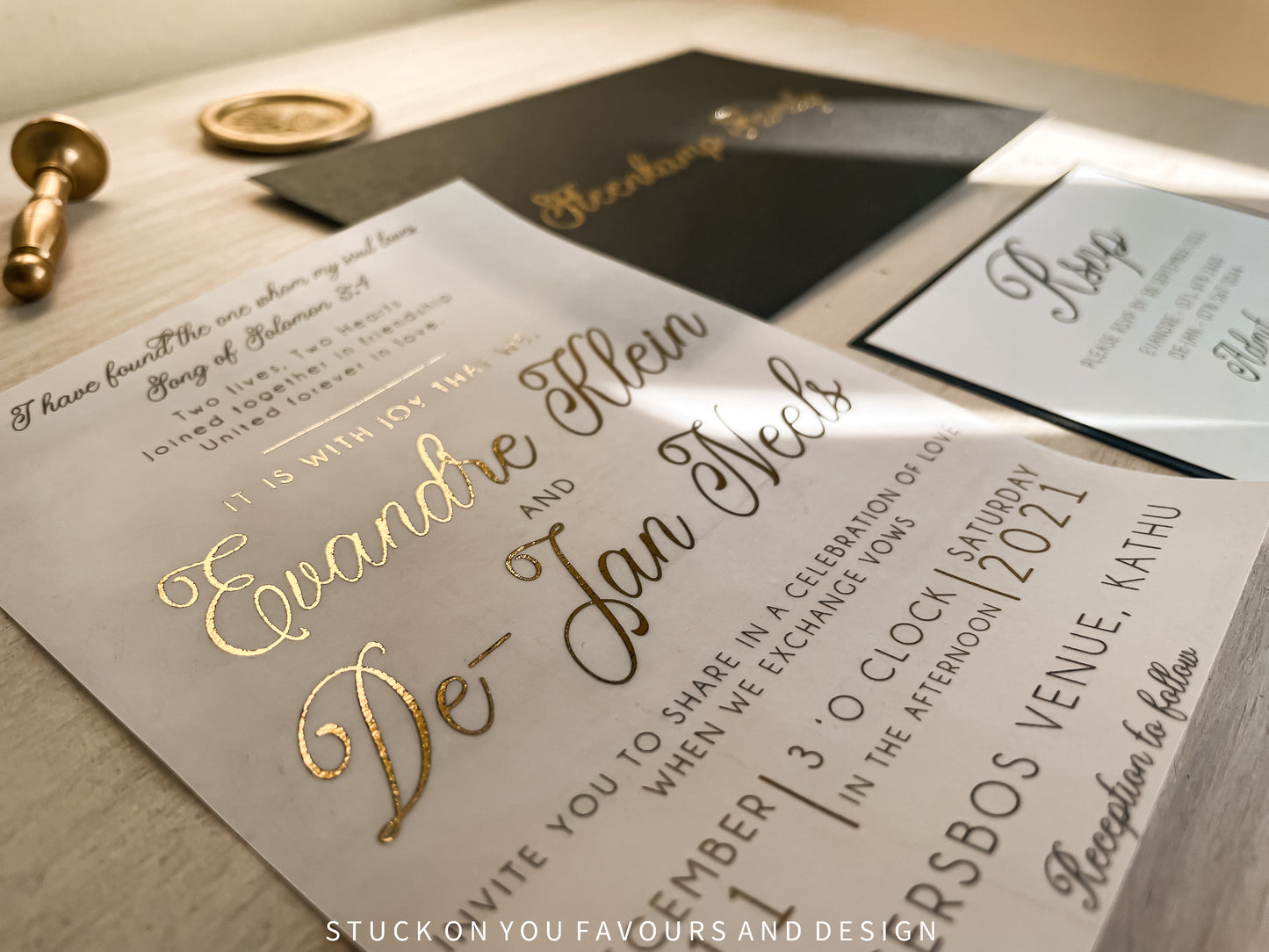 Foiled Translucent Invitation Set - Style Evandré